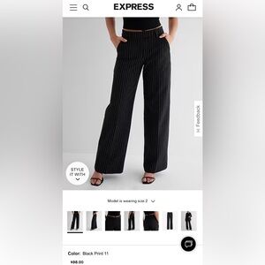 NWOT EXPRESS Editor Black Flare Pant Size 4 Short